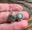 Labradorite Silver Circle Drop Earrings by Springwaves