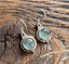 Aquamarine Silver Circle Drop Earrings by Springwaves