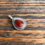 Decorative Faceted Carnelian Teardrop Necklace by Springwaves