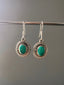Sterling Silver Boho Oval Turquoise Earrings by Springwaves
