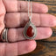 Decorative Faceted Ruby Teardrop Necklace by Springwaves