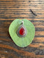 Decorative Faceted Ruby Teardrop Necklace by Springwaves