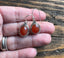Sterling Silver Carnelian Drop Earrings by Springwaves