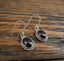 Oval Garnet Earrings - Delicate Silver Drop Earrings by Springwaves