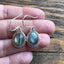 Oval Labradorite Earrings - Delicate Silver Drop Earrings by Springwaves