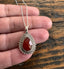 Decorative Faceted Carnelian Teardrop Necklace by Springwaves