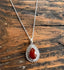 Decorative Faceted Carnelian Teardrop Necklace by Springwaves