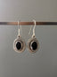 Sterling Silver Boho Oval Black Onyx Earrings by Springwaves