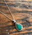 Boho Faceted Emerald Teardrop Necklace by Springwaves