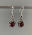 Ornate Round Boho Garnet Silver Drop Earrings by Springwaves