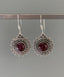 Silver Boho Sunburst Garnet Earrings by Springwaves