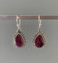 Silver Garnet Boho Teardrop Earrings by Springwaves