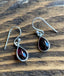 Minimalist Silver Garnet Teardrop Earrings by Springwaves