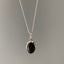 Sterling Silver Classic Oval Black Onyx Necklace by Springwaves