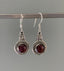 Ornate Round Boho Garnet Silver Drop Earrings by Springwaves