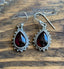 Silver Garnet Boho Teardrop Earrings by Springwaves