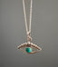 Third Eye / Evil Eye Turquoise Gemstone Pendant Necklace by Springwaves