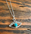 Third Eye / Evil Eye Turquoise Gemstone Pendant Necklace by Springwaves