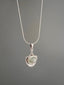 Aquamarine Intricate Design Boho Silver Necklace with Snake Chain by Springwaves