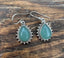 Silver Aqua Chalcedony Boho Teardrop Earrings by Springwaves