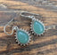 Silver Aqua Chalcedony Boho Teardrop Earrings by Springwaves