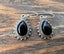 Black Onyx Silver Boho Teardrop Earrings by Springwaves