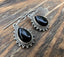 Black Onyx Silver Boho Teardrop Earrings by Springwaves