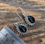 Black Onyx Silver Boho Teardrop Earrings by Springwaves