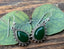 Green Onyx Silver Boho Teardrop Earrings by Springwaves