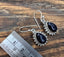 Blue Sandstone Silver Teardrop Earrings by Springwaves