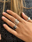 Silver adjustable Snake wrap ring,