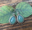 Silver Aqua Chalcedony Boho Teardrop Earrings by Springwaves