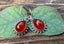 Carnelian Silver Boho Teardrop Earrings by Springwaves