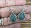 Silver Aquamarine Boho Teardrop Earrings by Springwaves