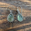 Silver Prehnite Boho Teardrop Earrings by Springwaves