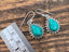 Turquoise Silver Boho Teardrop Earrings by Springwaves