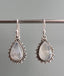 Rose Quartz Silver Boho Teardrop Earrings by Springwaves